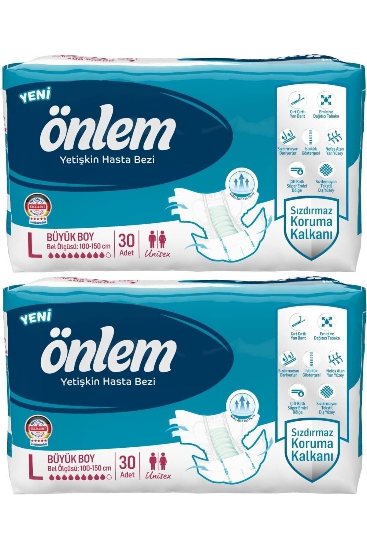 Önlem Belbantlı Tekstil Yüzey Large Büyük 60 Adet Hasta Bezi