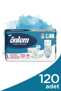 Önlem Hasta Bezi Bel Bantlı Tekstil Yüzey Large Büyük 120 Adet