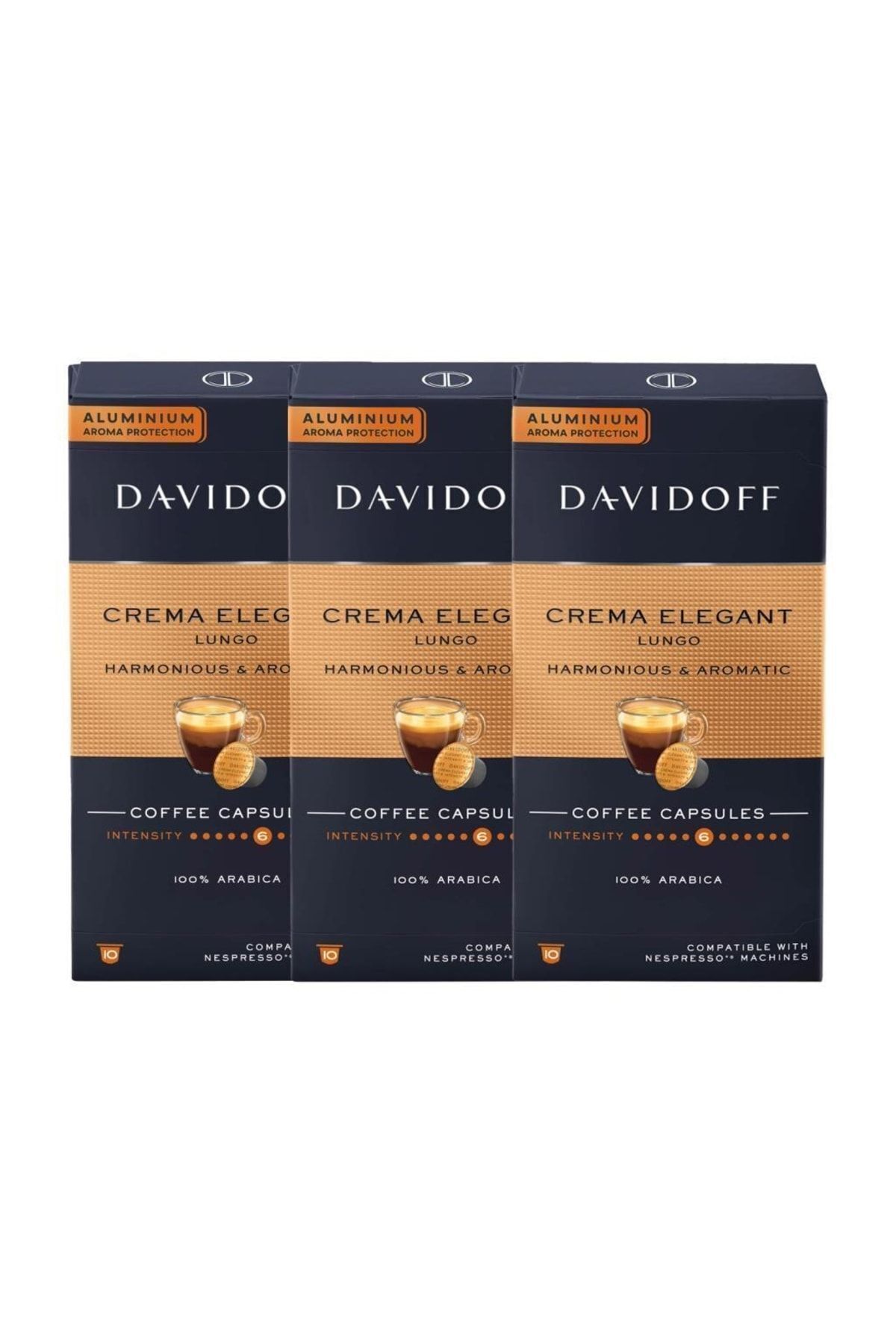 Davidoff Crema Elegant Lungo Harmonıous & Aromatıc Kapsül Kahve x 3 Adet