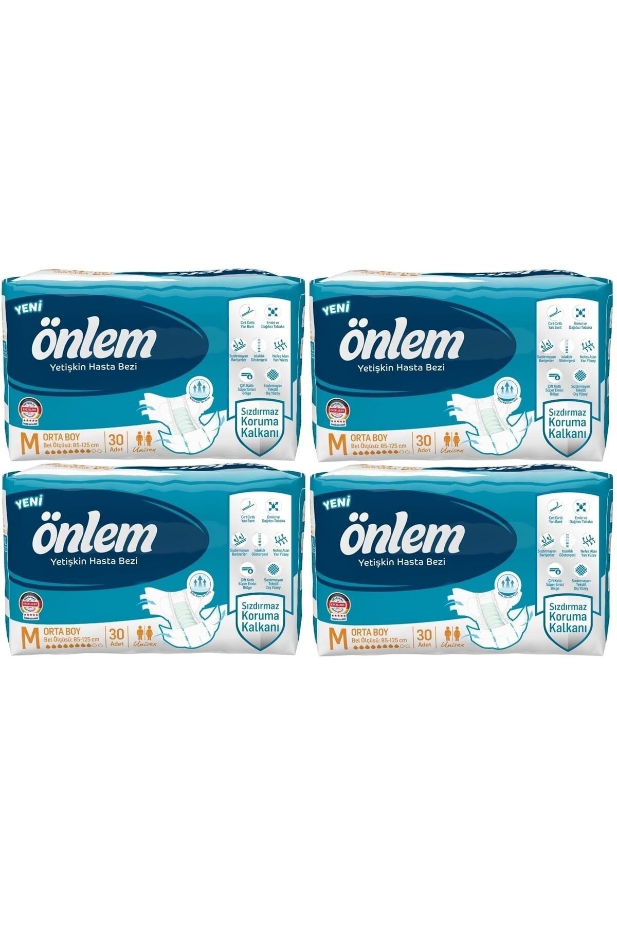 Önlem Hasta Bezi Bel Bantlı Tekstil Yüzey Medium Orta 120 Adet