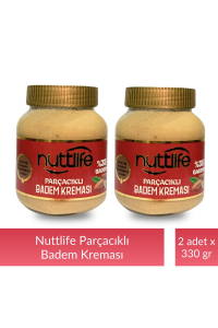 Nuttlife Parçacıklı Badem Kreması 330 gr x 2 adet