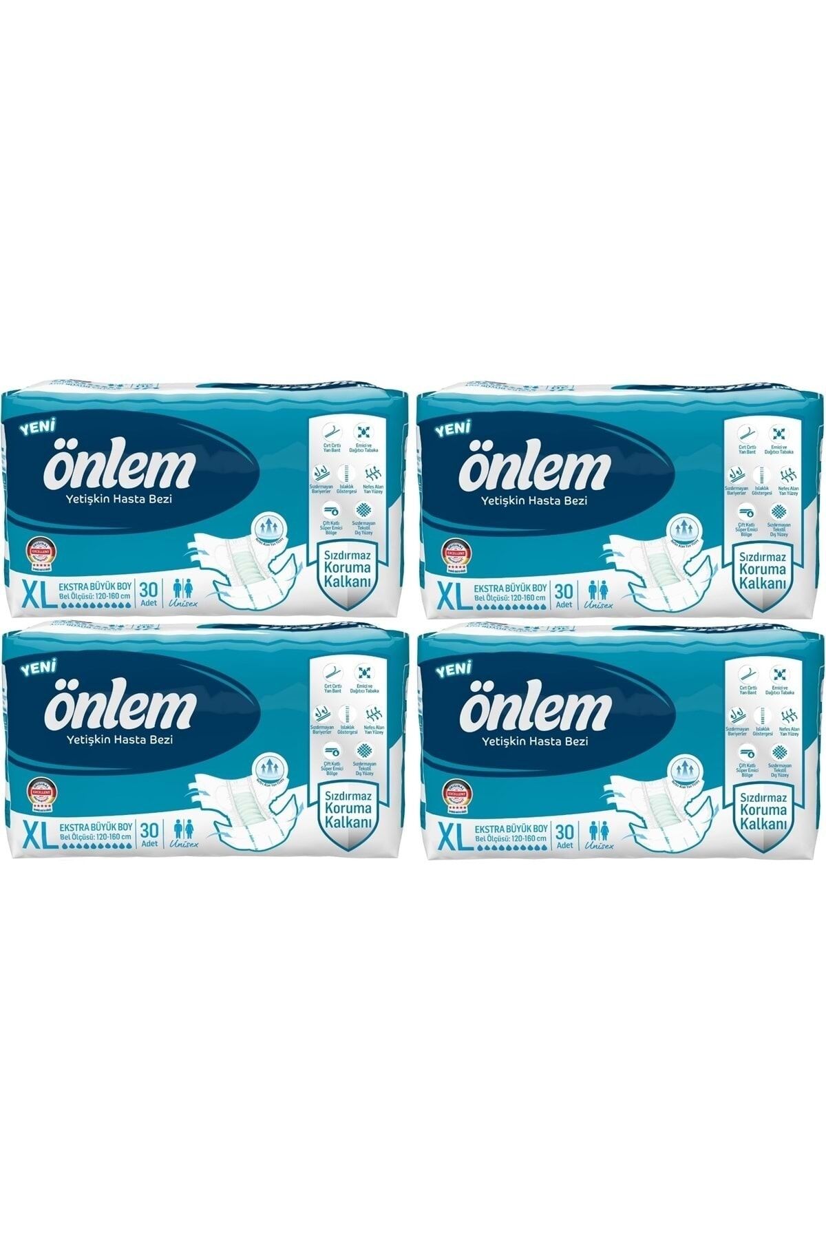 Önlem Hasta Bezi Bel Bantlı Tekstil Yüzey Xl Ekstra Büyük 120 Adet