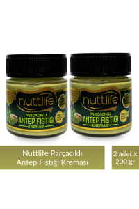 Nuttlife Parçacıklı Antep Fıstığı Kreması 200 gr x 2 Adet