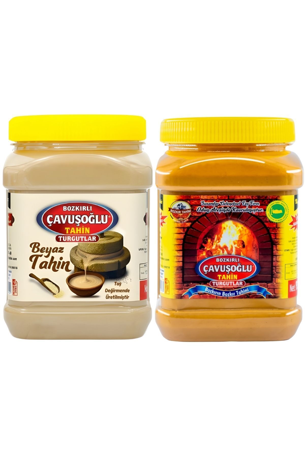 Kepeksiz Tahin Tanışma Seti (Odun Ateşinde Çifte Kavrulmuş 930g + Tek Kavrulmuş Beyaz Tahin 930g)