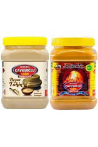 Kepeksiz Tahin Tanışma Seti (Odun Ateşinde Çifte Kavrulmuş 930g + Tek Kavrulmuş Beyaz Tahin 930g)