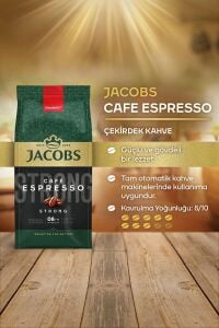 Jacobs Cafe Espresso Strong Çekirdek Kahve 500 gr