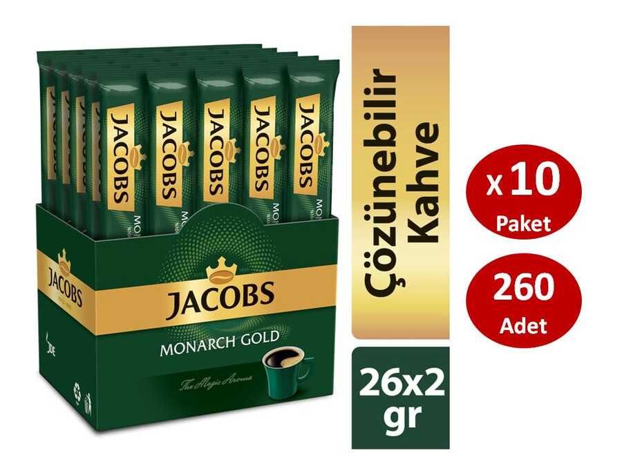 Jacobs Monarch Gold Stick Kahve 26 Adet x 10 Paket