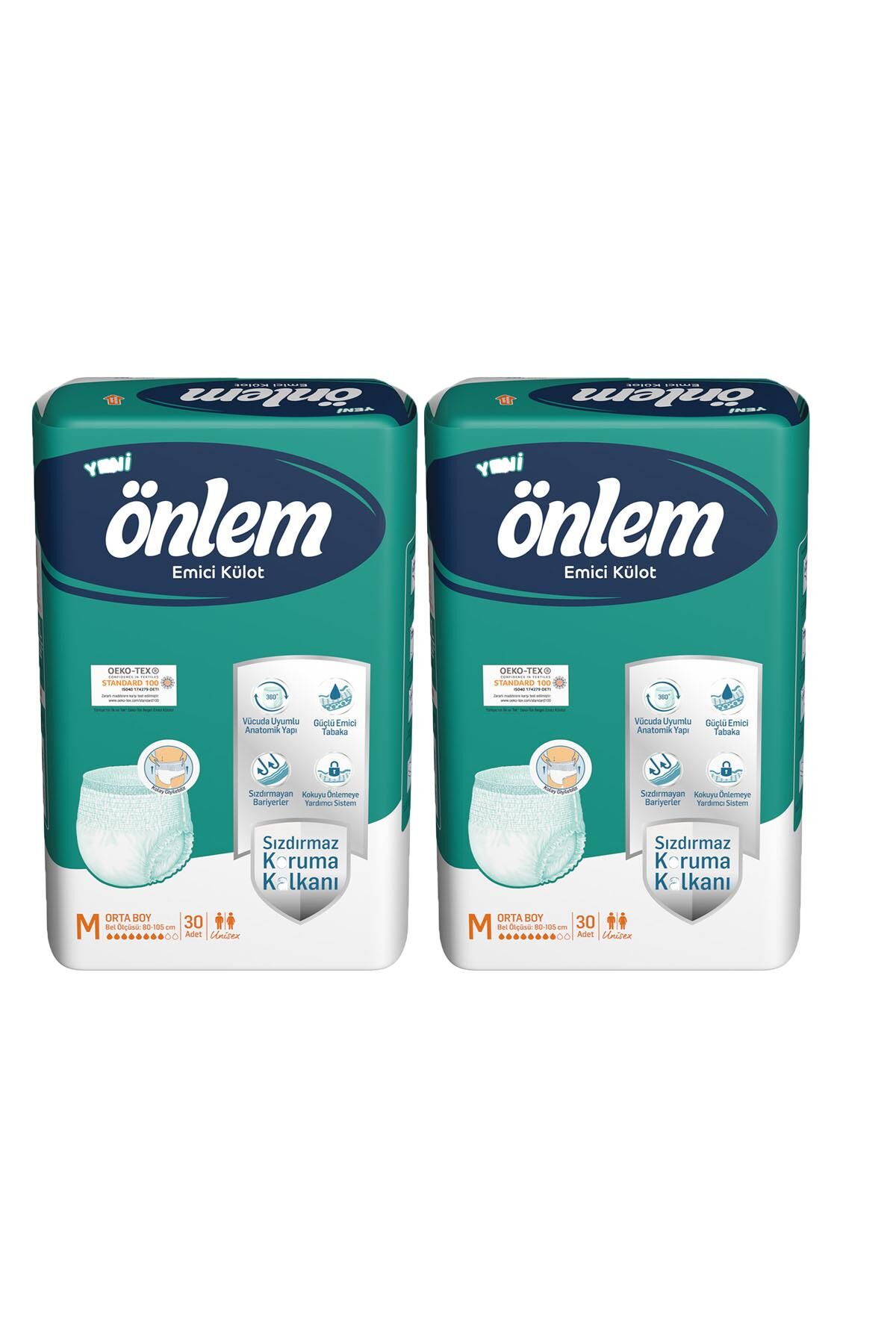 Önlem Yetişkin Emici Külot Bezi Orta Boy ( Medium ) 30 Adet x 2 Adet