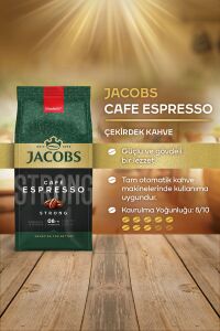 Jacobs Cafe Espresso Strong Çekirdek Kahve 500 gr x 2 Adet