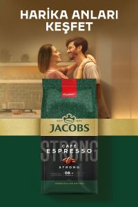 Jacobs Cafe Espresso Strong Çekirdek Kahve 500 gr x 4 Adet