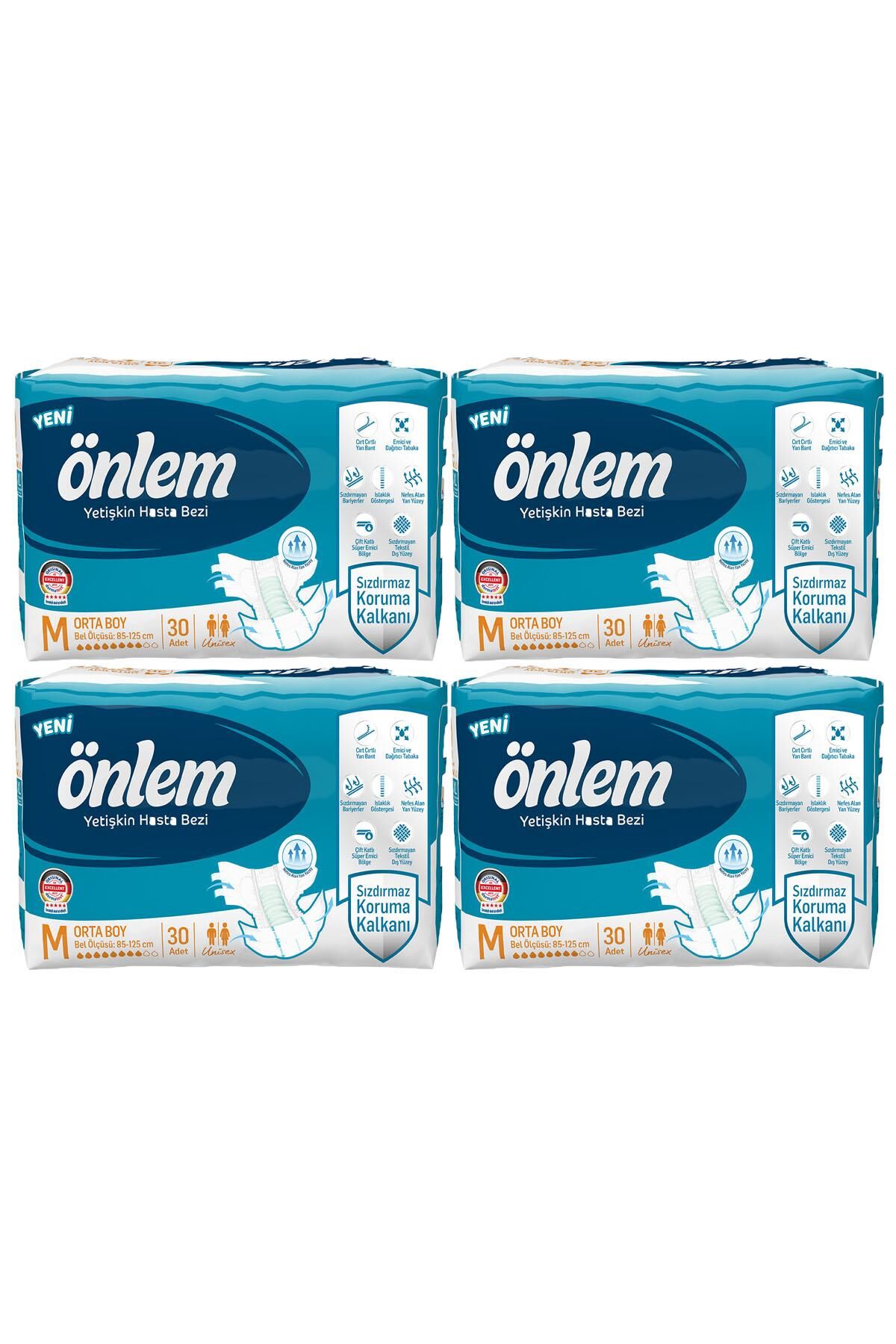 Önlem Yetişkin Hasta Bezi Orta Boy ( Medium ) 30 Adet x 4 Adet