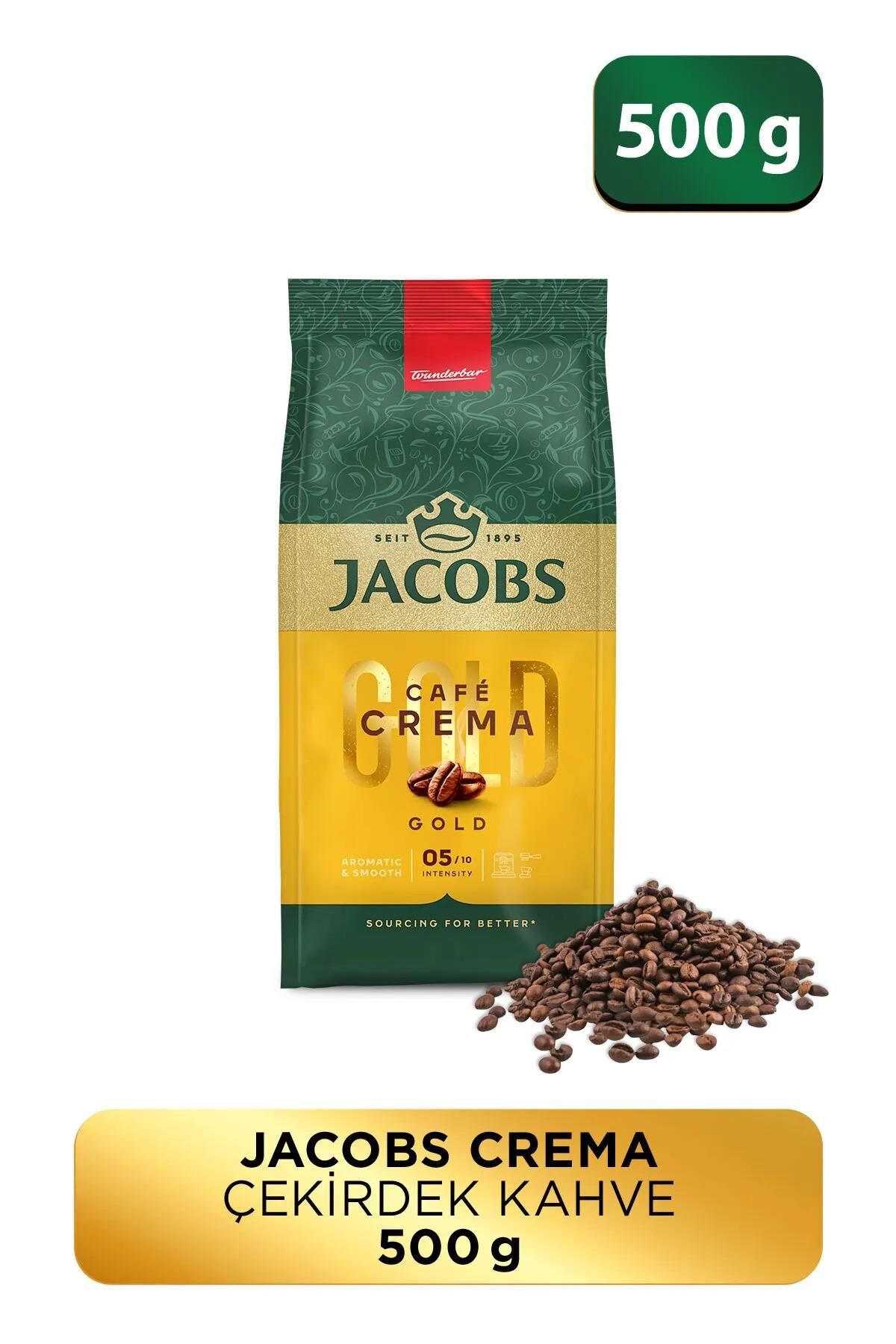 Jacobs Cafe Crema Gold Çekirdek Kahve 500 gr