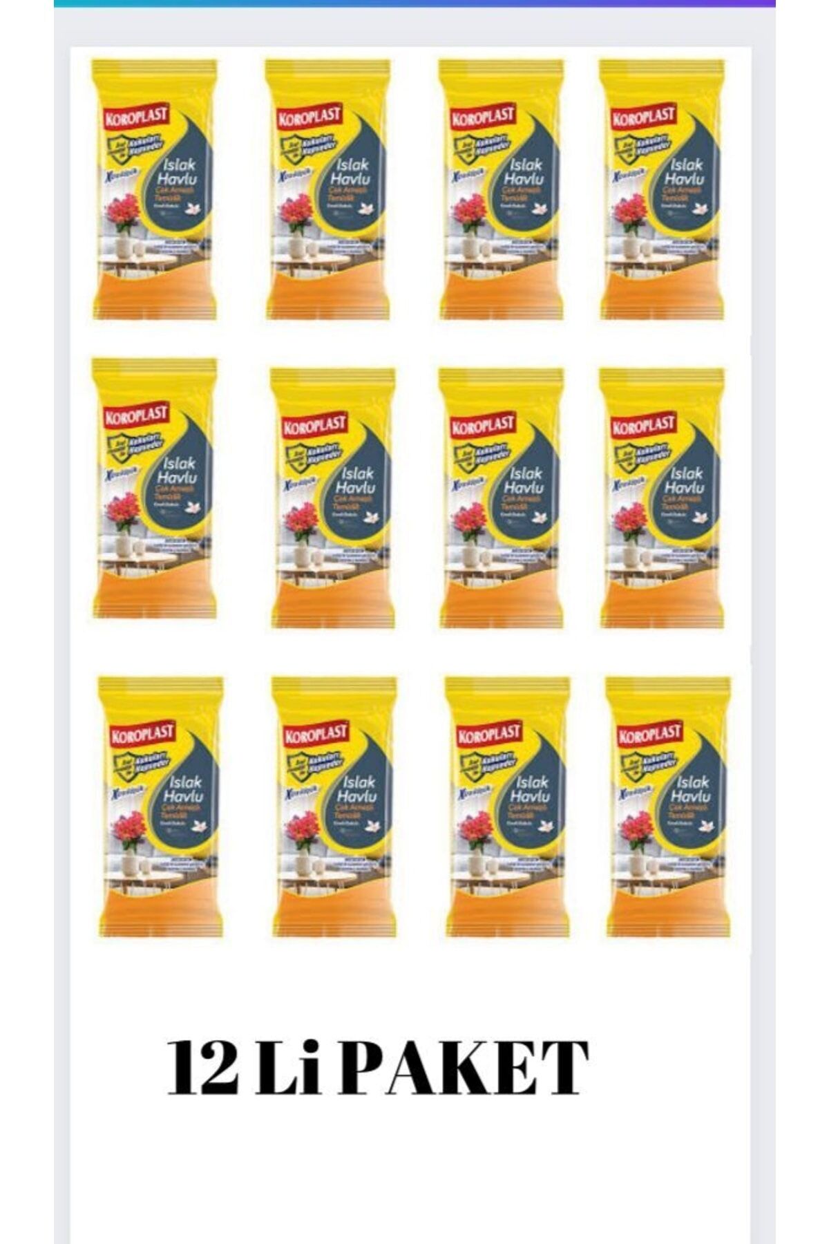 Islak Havlu Çok Amaçlı Ferah Kokulu 12 Paket Xtra Büyük