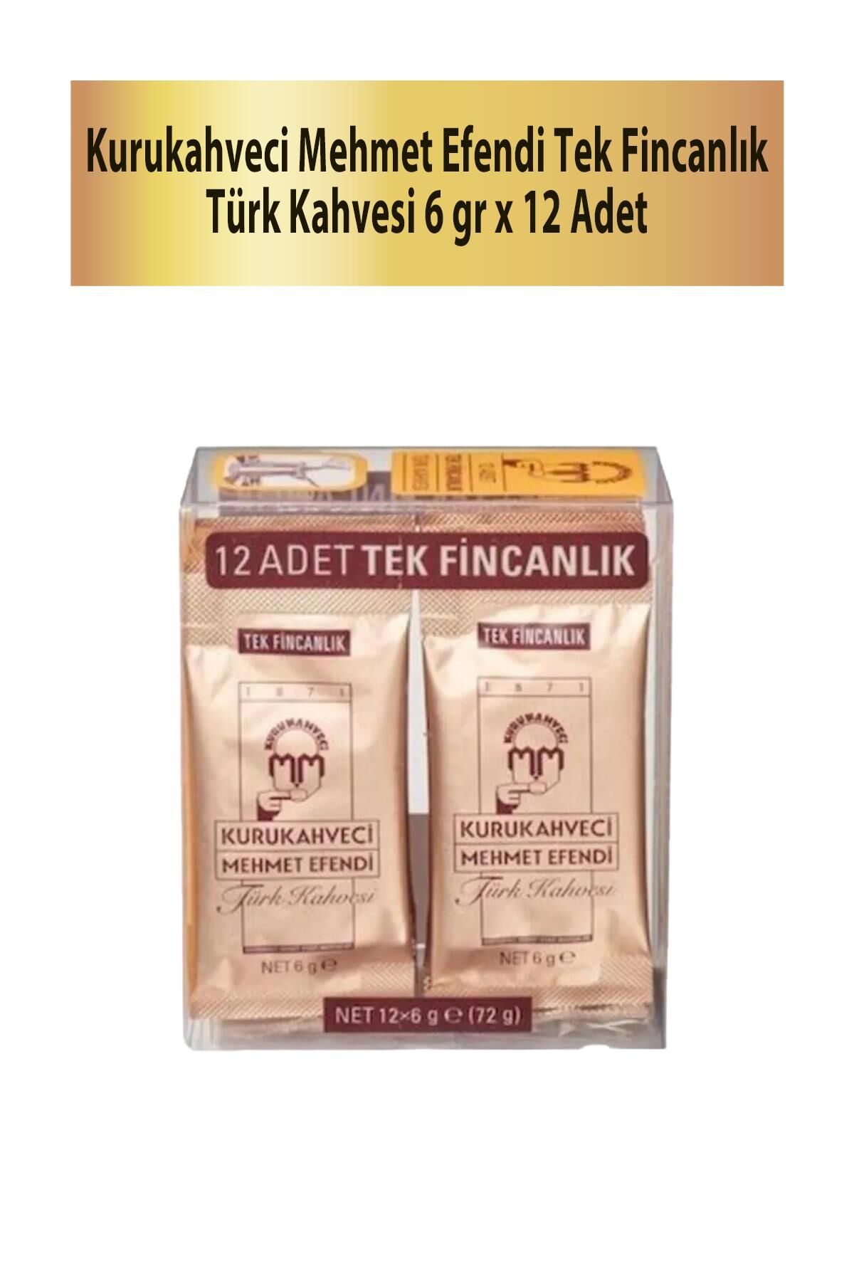 Mehmet Efendi Tek Fincalık Türk Kahvesi 6 gr x 12 Adet