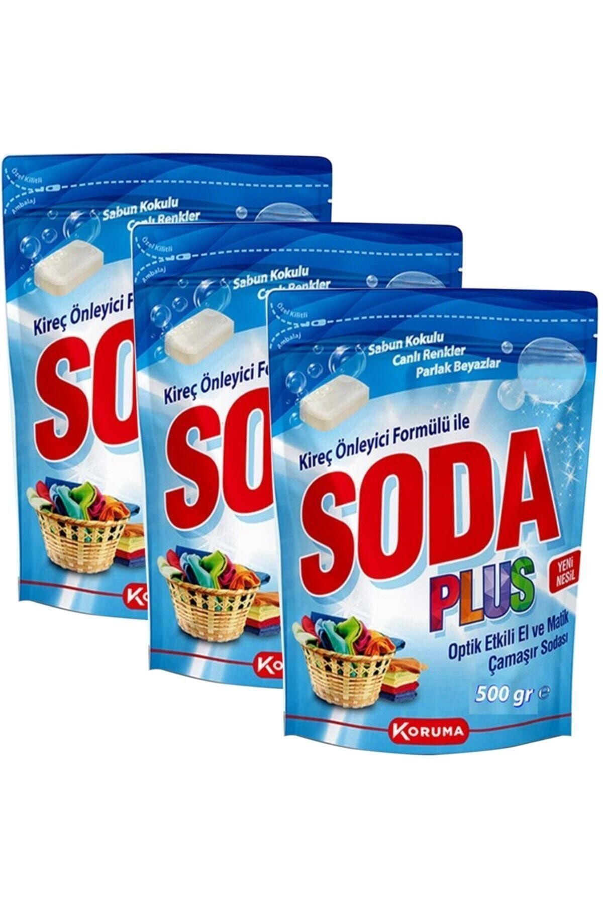 Soda Plus Optik Etkili El ve Matik Çamaşır Sodası 3 x 500 gr