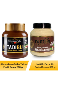 Abdurrahman Tatlıcı Tadıbu 330 gr+ Nuttlife Parçacıklı Fındık Kreması 330 gr