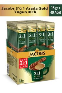 Jacobs 3’ü 1 Arada Gold Yoğun ve Yumuşak 40'lı Avantaj Paketi