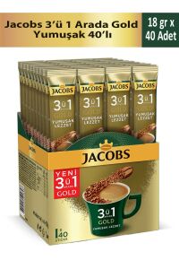 Jacobs 3’ü 1 Arada Gold Yoğun ve Yumuşak 40'lı Avantaj Paketi