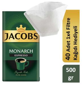 Jacobs Monarch Espresso Filtre Kahve 500 gr Filtre Kağıdı Hediyeli
