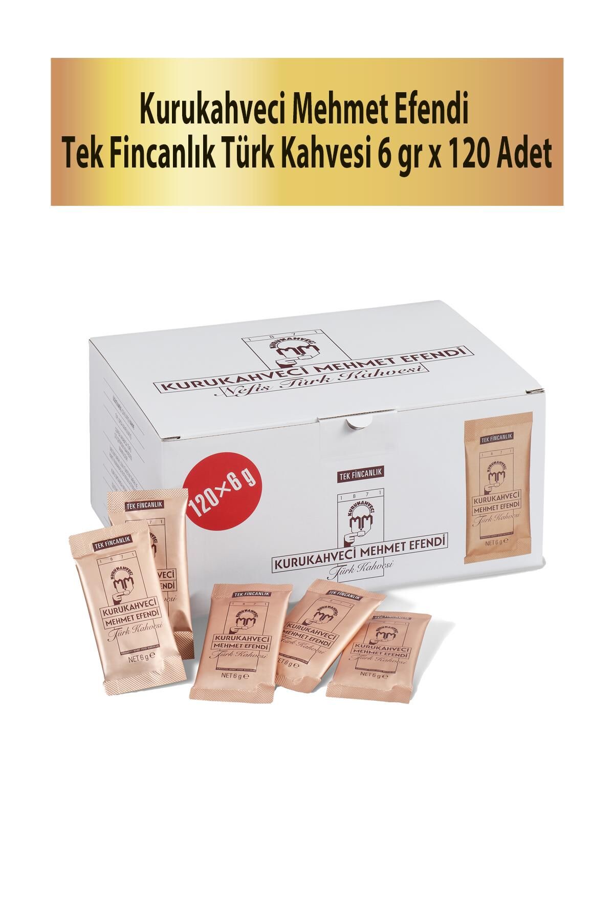 Mehmet Efendi Tek Fincalık Türk Kahvesi 6 gr x 120 Adet