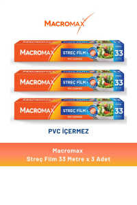 Macromax Streç Film 33 Metre x 3 Adet