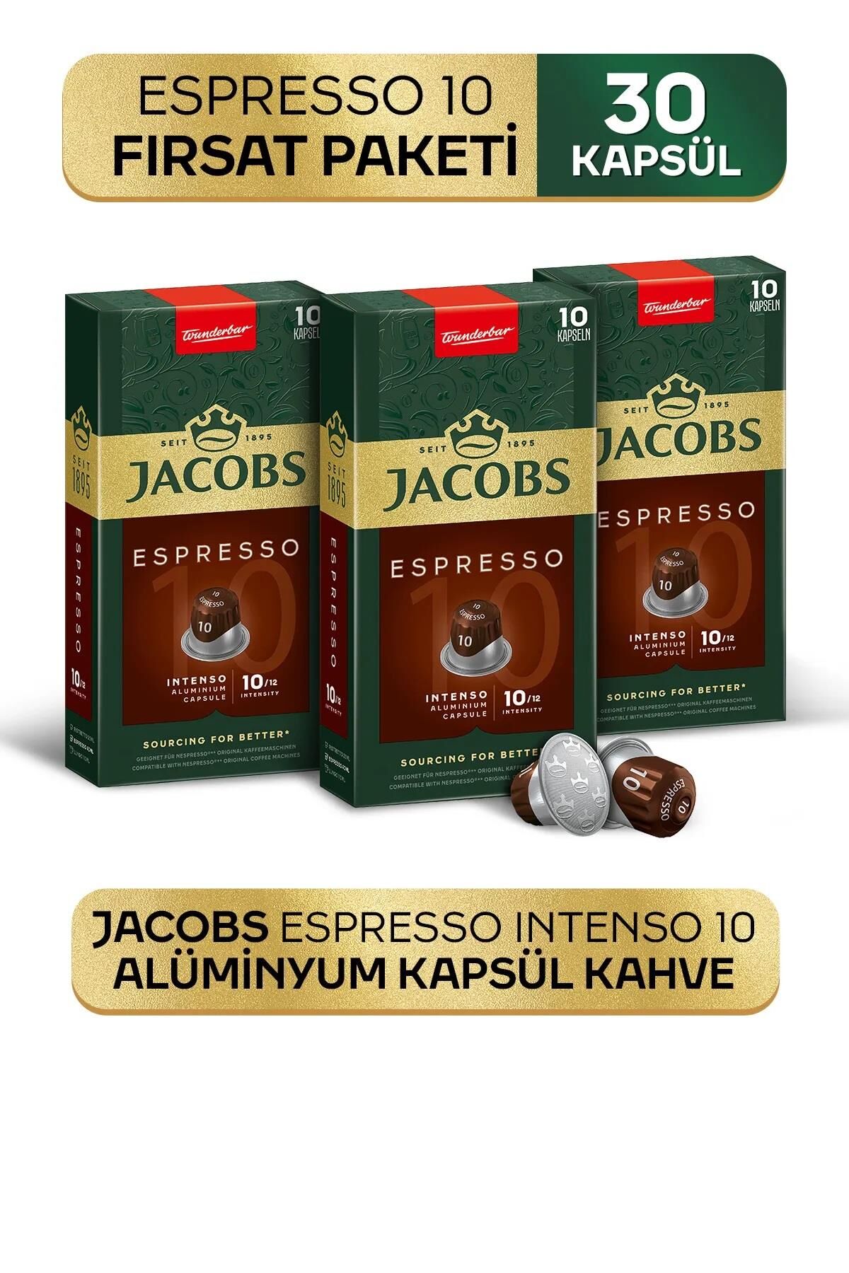 Jacobs Espresso 10 Intenso Kapsül Kahve 30 Kapsül