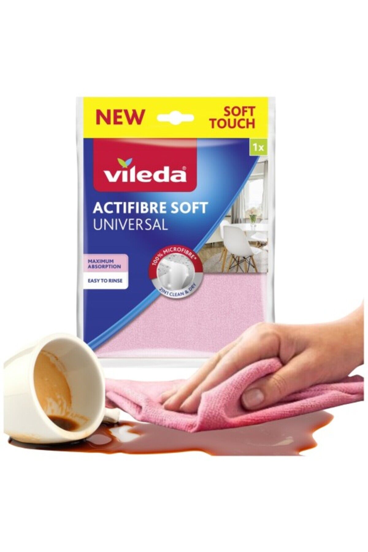 Vileda Actifibre Soft Mikrofiber Mutfak Bezi (2'li Paket)