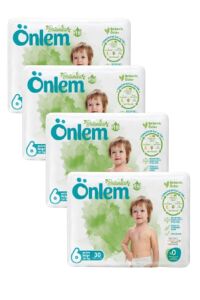 Önlem Botanika 6 Numara Extra Large Bebek Bezi Jumbo Paket 30 Adet (15+ kg) x 4 Paket