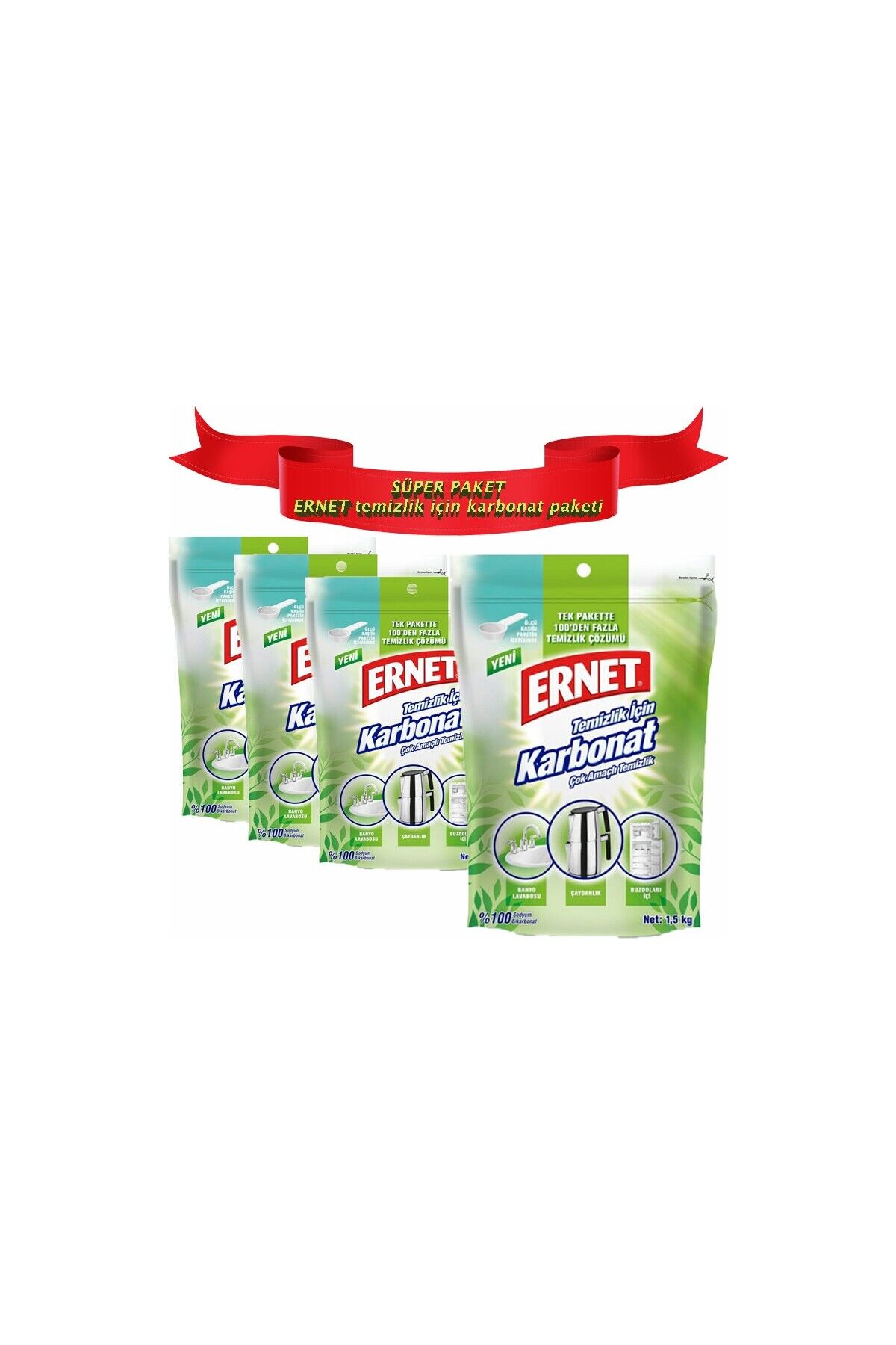 Ernet Temizlik Için Karbonat 1.5 kg x 4 Adet