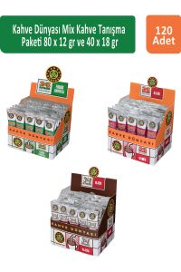 Kahve Dünyası Mix Kahve Tanışma Paketi 80 x 12 gr x 2 Adet ve 40 x 18 gr