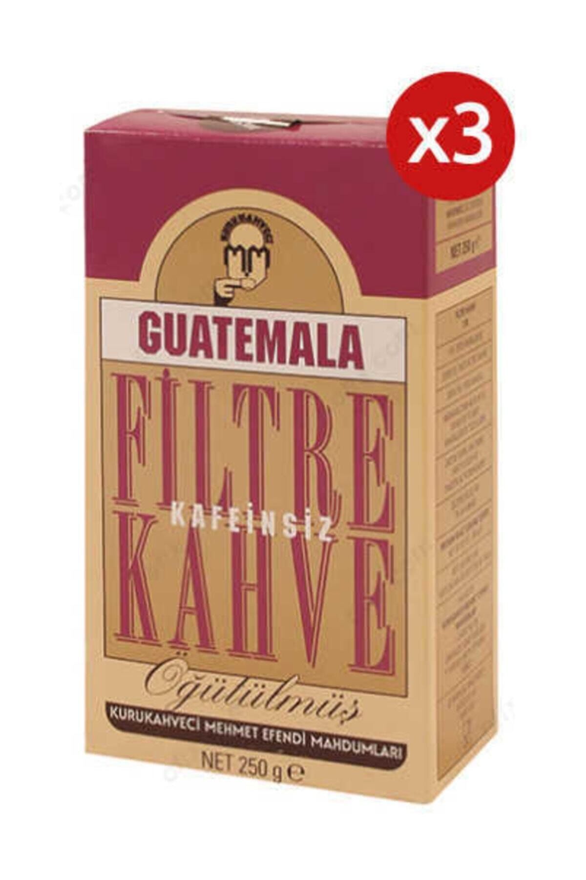 Mehmet Efendi Guatemala Kafeinsiz Kahve 250 gr x 3 Adet