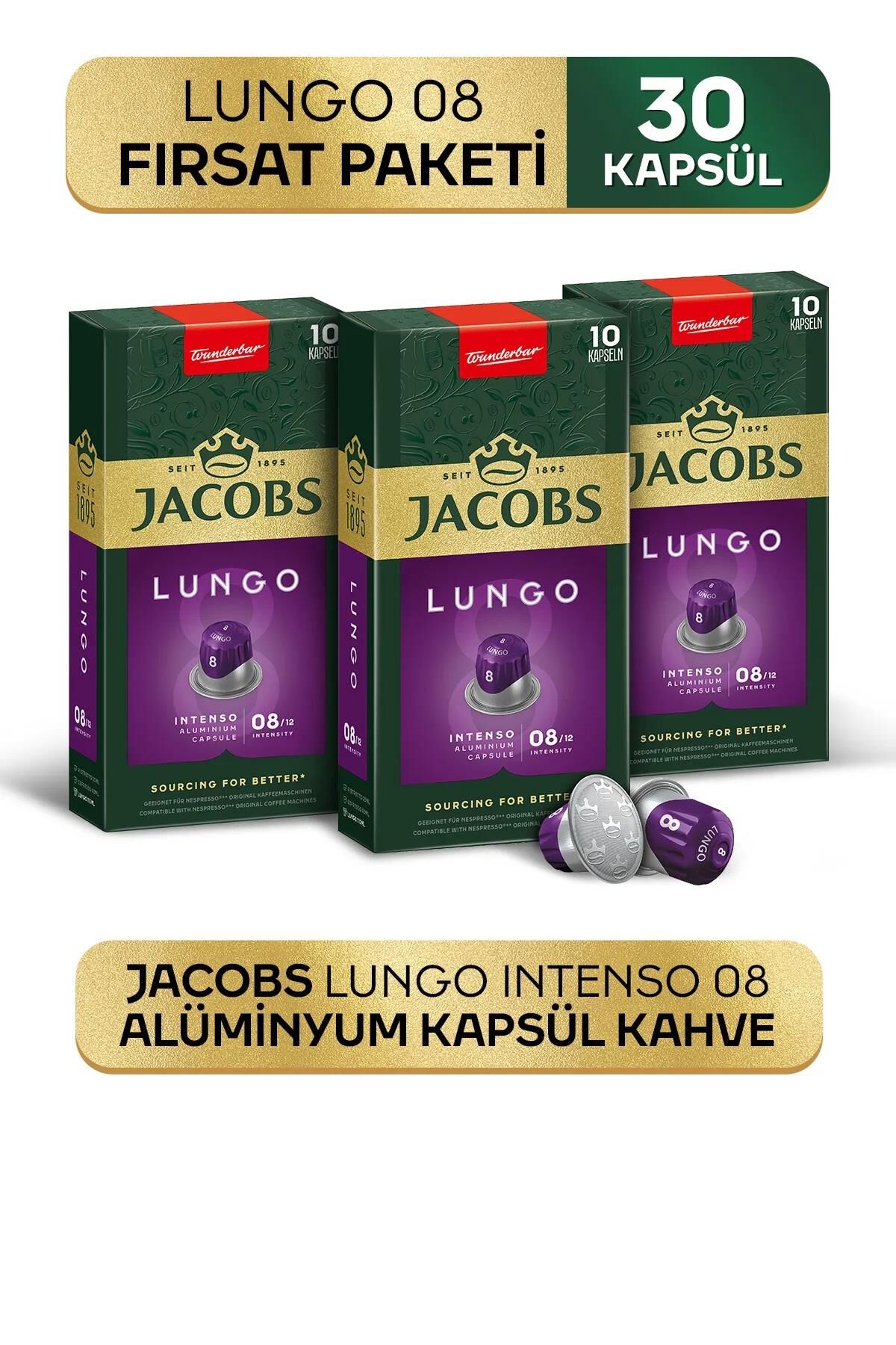 Jacobs Lungo Intenso 8 Kapsul Kahve 30 Kapsül