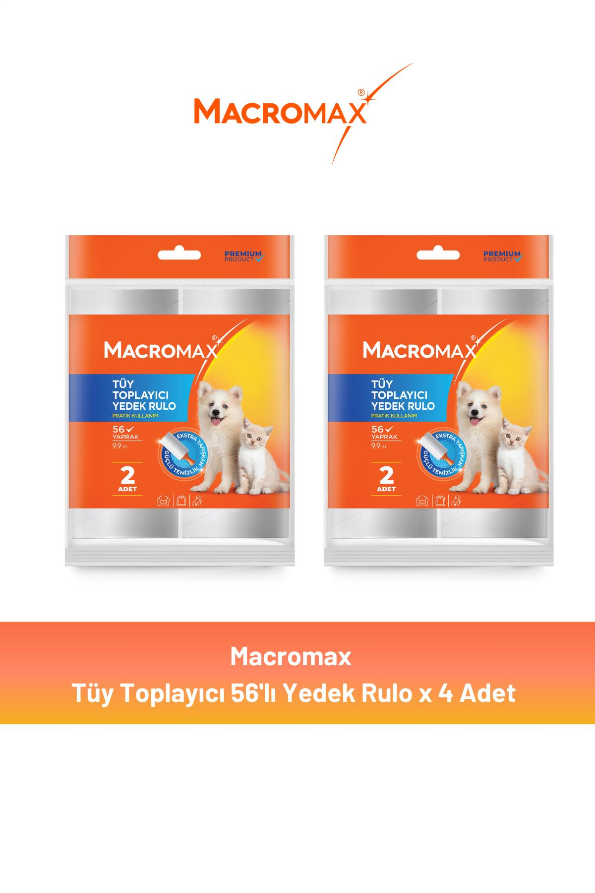 Macromax Tüy Toplayıcı Yedek Rulo 2'li x 2 Adet