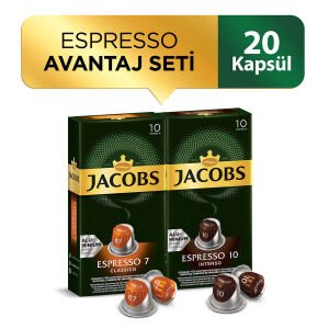 Jacobs Espresso Kapsül Kahve Avantaj Seti 20 Kapsül