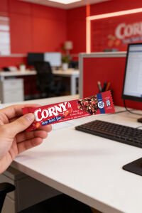 Kakao ve Kırmızı Meyveli Doğal Lif Kaynağı Tam Tahıl Bar 17g x 12 Adet