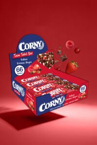 Kakao ve Kırmızı Meyveli Doğal Lif Kaynağı Tam Tahıl Bar 17g x 12 Adet
