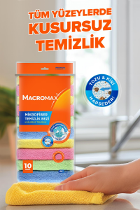 Macromax Rengarenk Mikrofiber Bez 10'lu