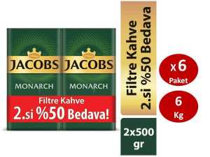 Jacobs Monarch 2 x 500 gr Filtre Kahve x 6 Paket