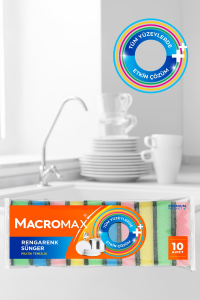 Macromax Rengarenk Sünger 10'lu