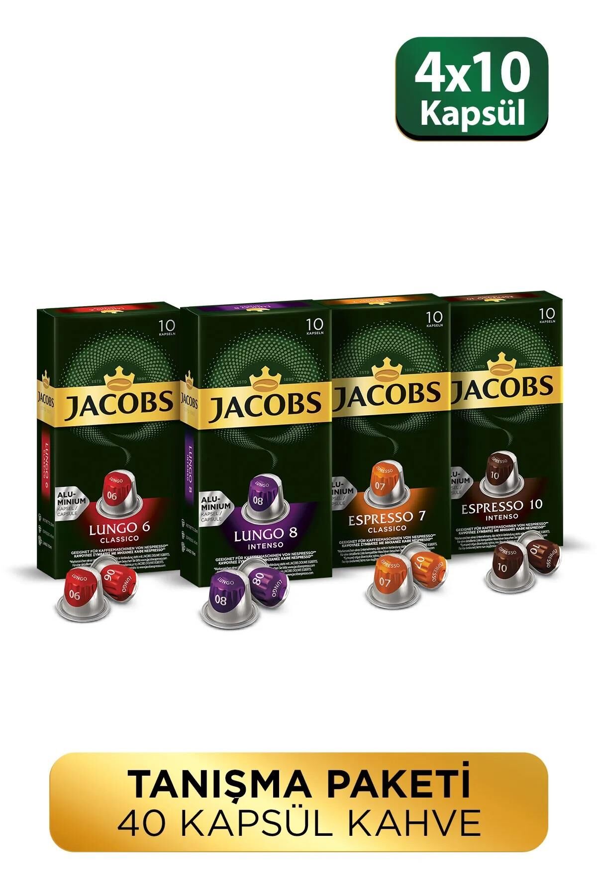 Jacobs Kapsül Kahve Tanışma Paketi 40 Kapsül