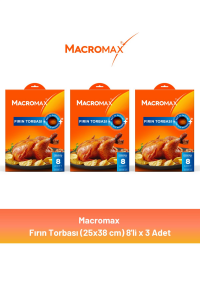 Macromax Fırın Torbası 8'li x 3 Adet