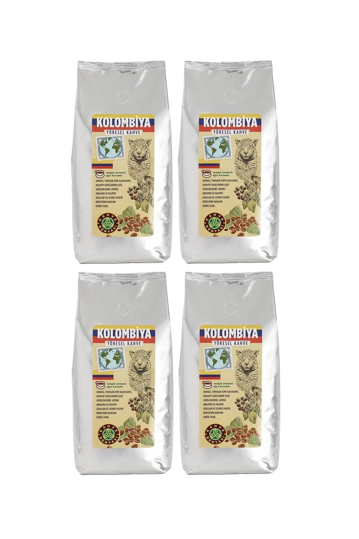 Kahve Dünyası Yöresel Kolombiya Çekirdek Filtre Kahve 4x1000gr