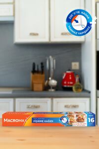 Macromax Hazır Kesilmiş Yağlı Pişirme Kağıdı 16'lı x 3 Adet