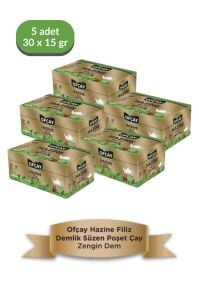 Ofçay Hazine Zengindem Demlik Poşet Çay 30 x 15 gr x 5 PAKET