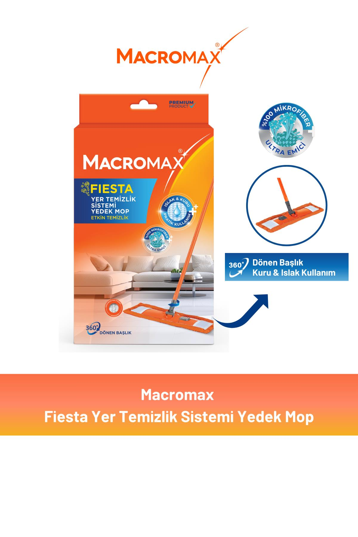 Macromax Fıesta Yer Temizlik Sistemi Mop Yedek