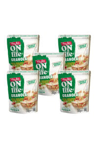 Yayla Onlife Beyaz Çikolatalı Antep Fıstıklı ve Çilekli Granola 200 g x5