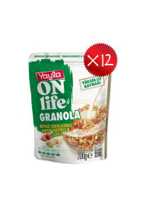 Yayla Onlife Beyaz Çikolatalı Antep Fıstıklı ve Çilekli Granola 200 g x12