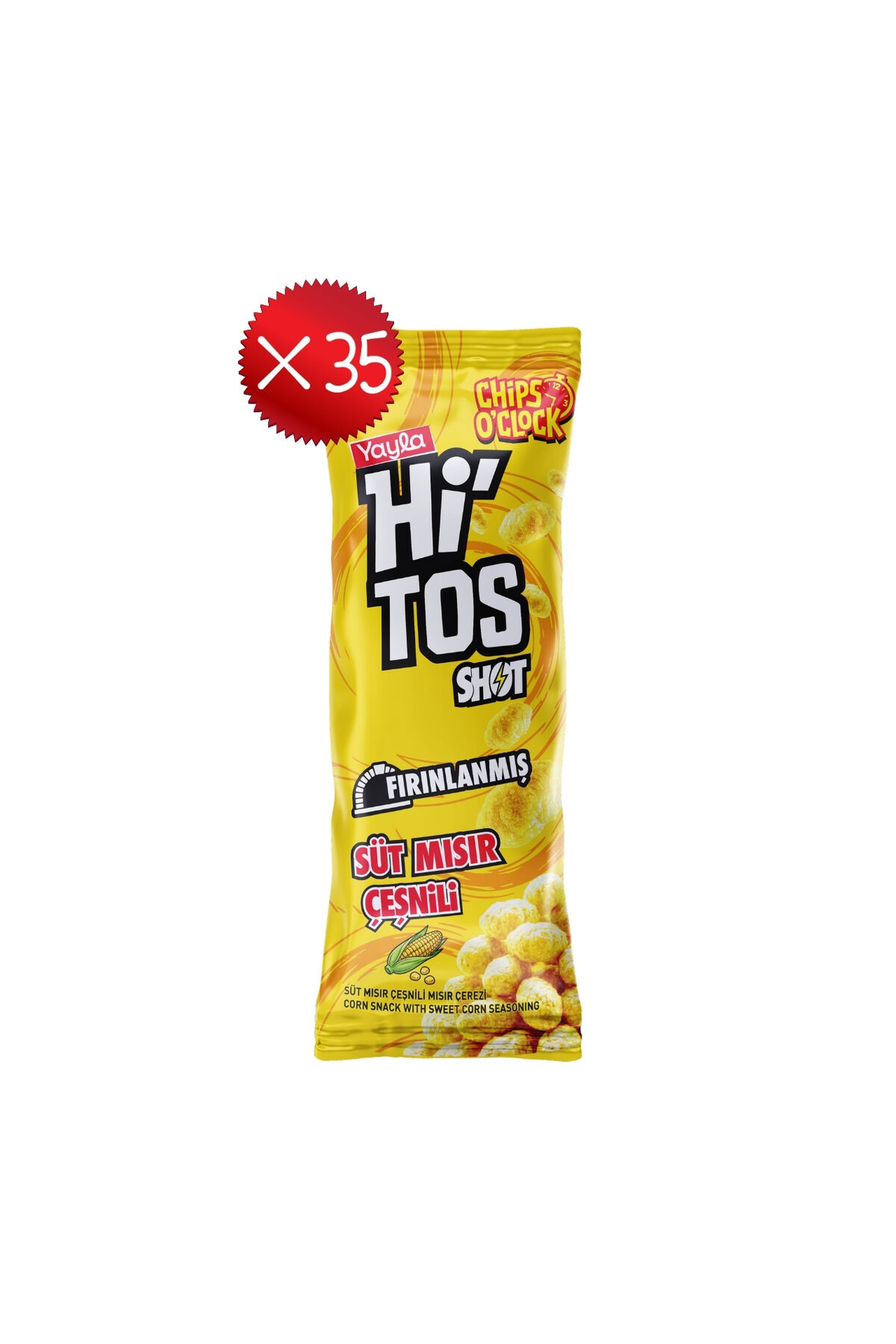 Yayla Hi'tos Shot Süt Mısır Çeşnili Mısır Çerezi 25 g x35