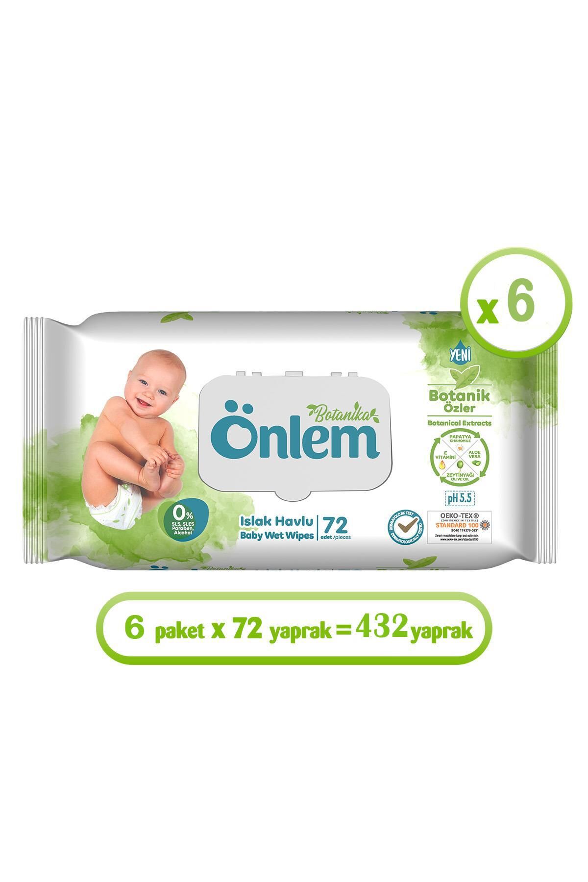 Önlem Botanika Islak Mendil 72li x 6 Adet