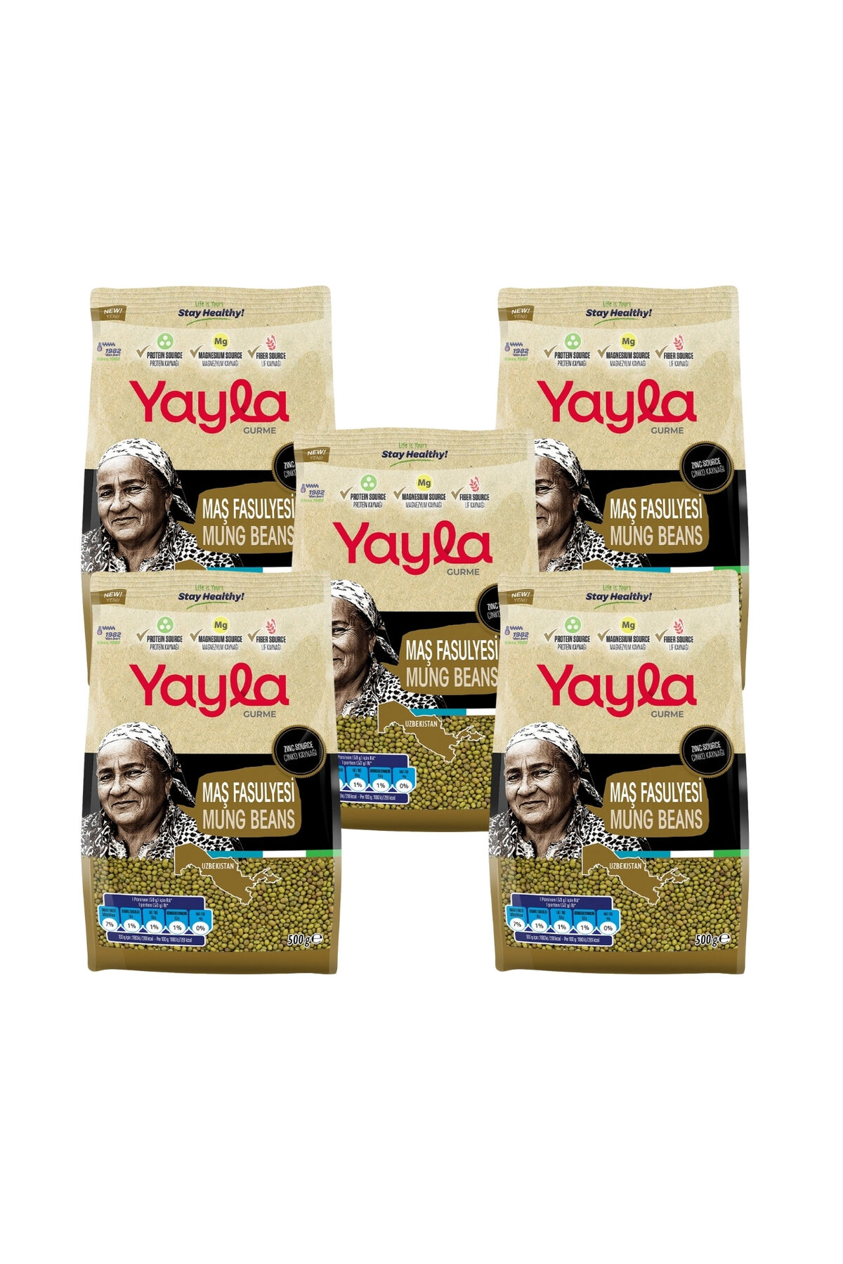 Yayla Gurme Maş Fasulyesi 500 gr x 5 Adet